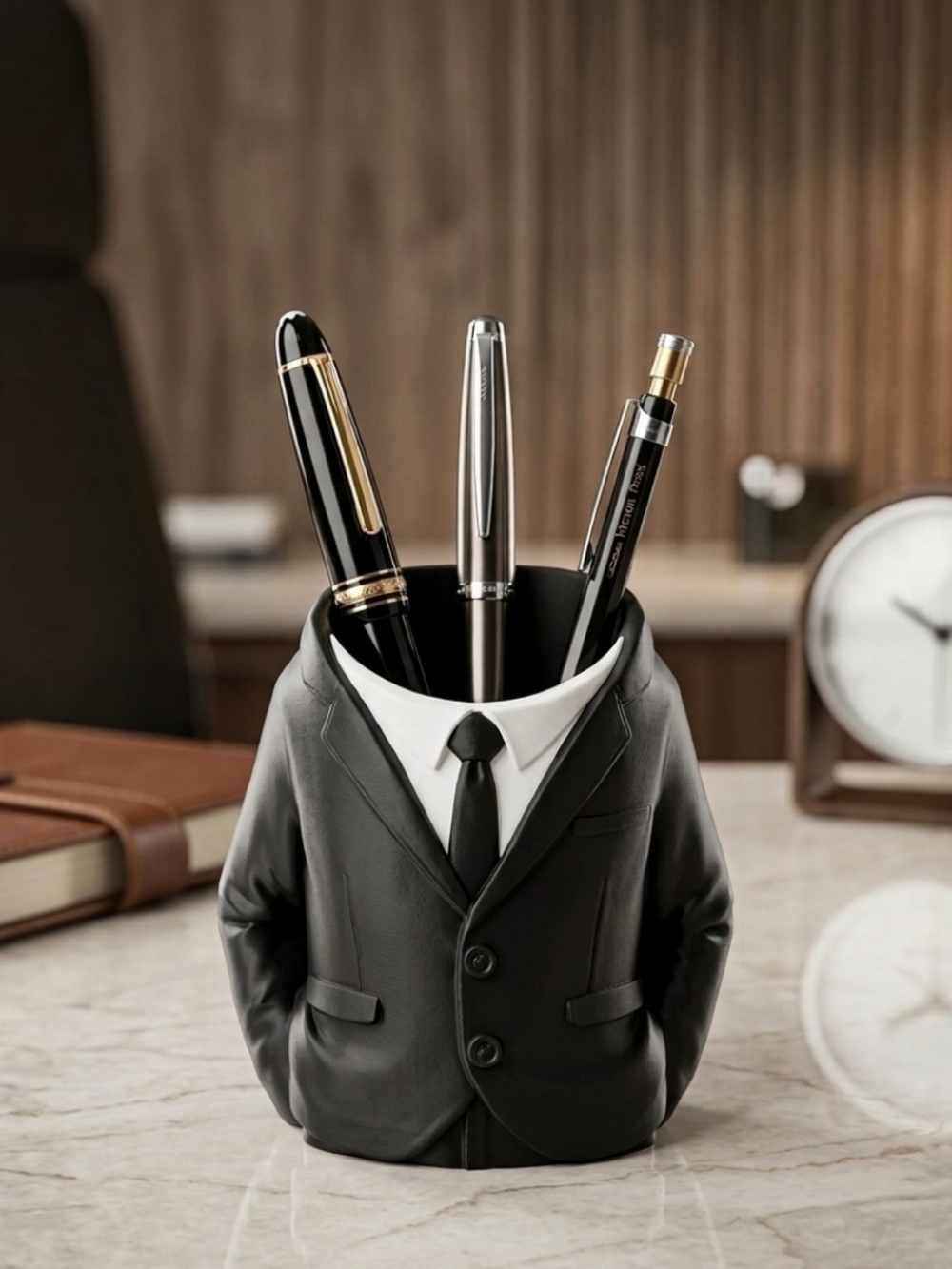 Suit Pen Holder Desk Organizer